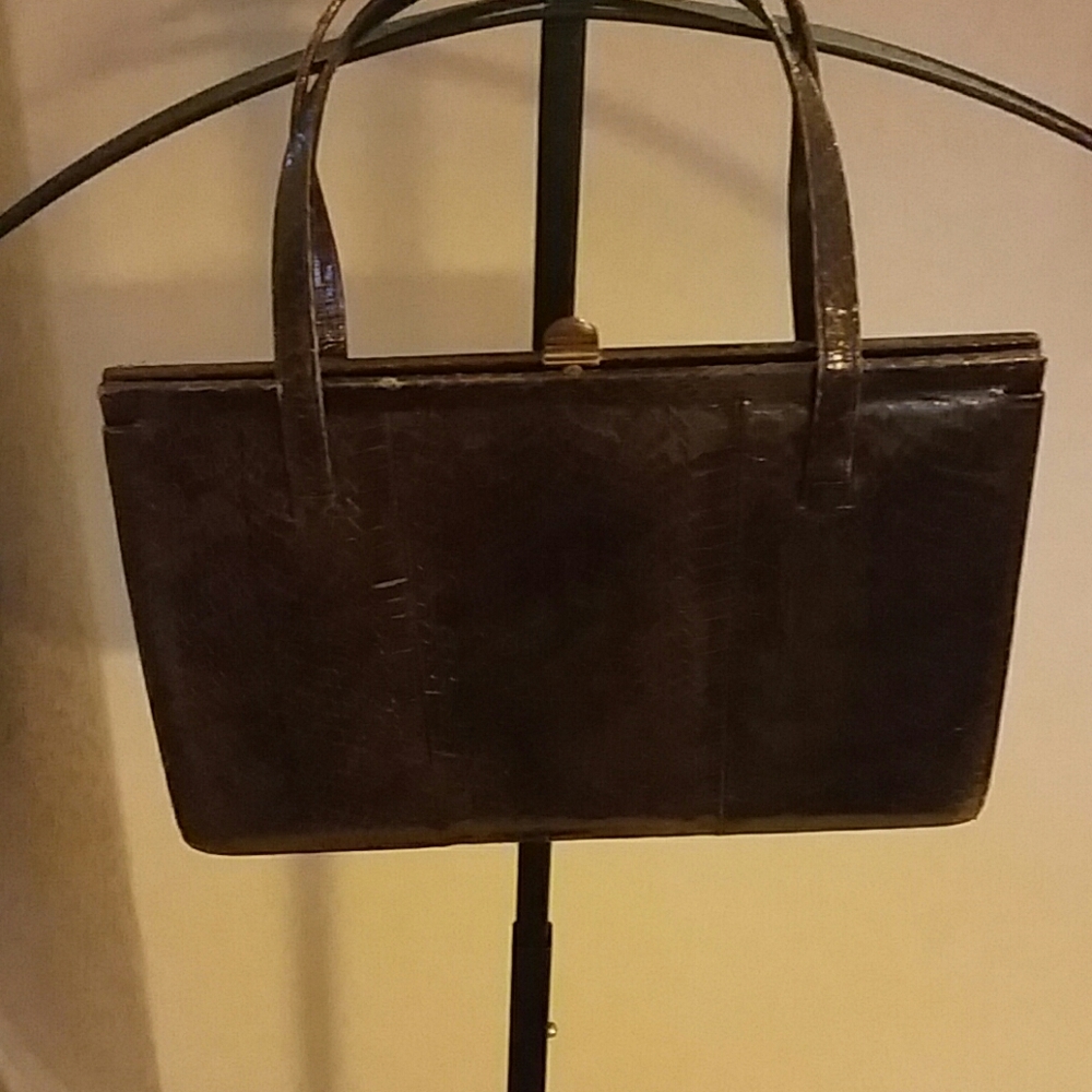 Small European snakeskin bag